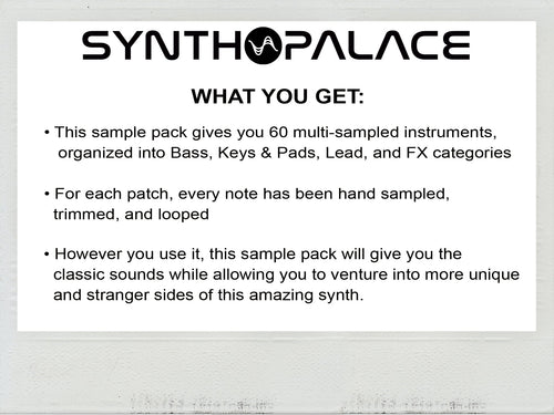 Roland SH-5 Sample Pack - Synth Palace